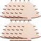 50-Pack Wooden Christmas Tree Ornaments – 3-Inch Unfinished Wood Cutouts for DIY Painting, Holiday Decorations, and Crafts